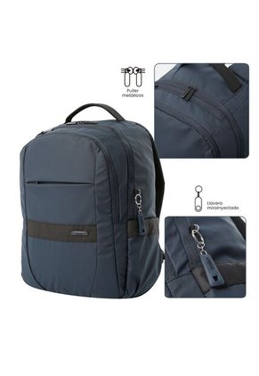 Morral Mochila Para Hombre Porta Pc Azul Wivetto Totto