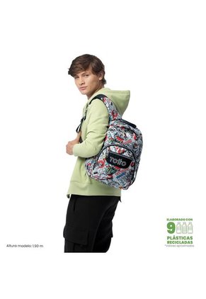 Morral Juvenil Porta PC 13" Gommas Gris
