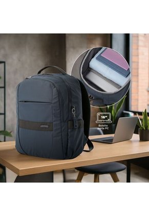 Morral Mochila Para Hombre Porta Pc Azul Wivetto Totto