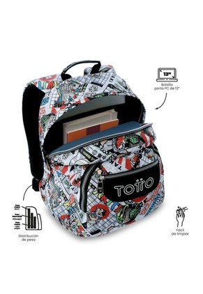 Morral Juvenil Porta PC 13" Gommas Gris