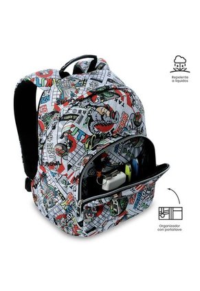 Morral Juvenil Porta PC 13" Gommas Gris