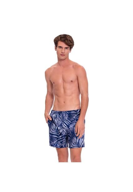Pantaloneta Estampada Para Hombre Lown Azul