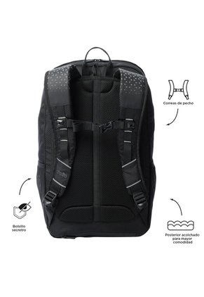 Morral Para Moto Movit Porta PC 16” Negro Con Luces Led