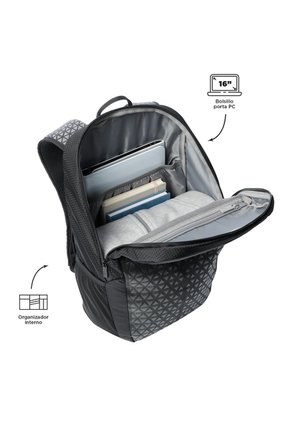 Morral Para Moto Movit Porta PC 16” Negro Con Luces Led
