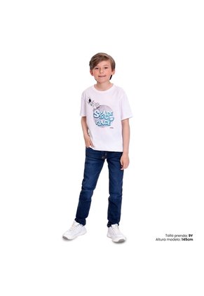 Camiseta Para Niño Proyecty Color Blanca