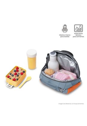 Lonchera Térmica Para Niño Gemini Mediano Gris