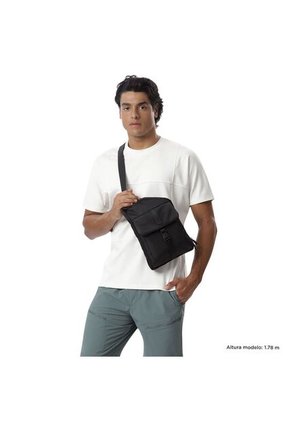 Bolso Para Hombre Ttb Mediano Porta Tablet 10" Negro