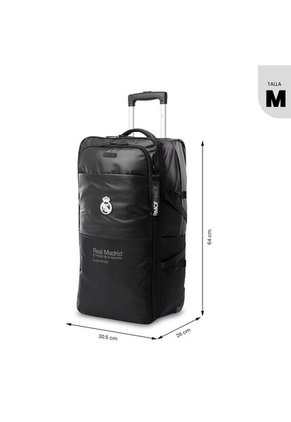 Maleta De Viaje Mediana Real Madrid Negra