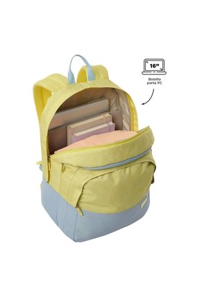Morral Universitario Porta PC 16" Toluca 2.0 Amarillo/Azul Mujer