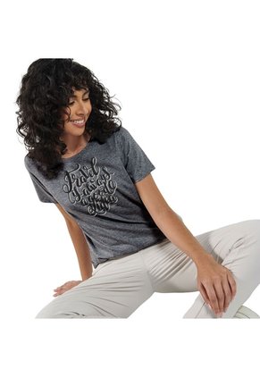Camiseta Para Mujer Thinky Gris