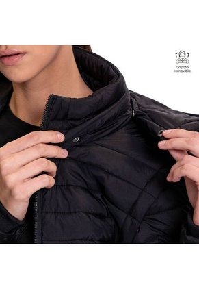 Chaqueta Acolchada Para Mujer Chalina 2 En 1 Negra