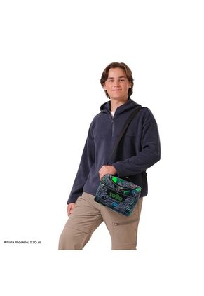 Combo Escolar Morral Grande Acuarela Y Lonchera Térmica Pizarra