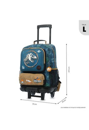 Maleta Para Niño Con Ruedas Jurassic World Territory Grande Azul
