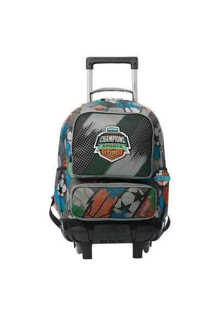 Morral Con Ruedas Niño Multisport Mediano Gris