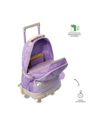 Maleta Para Niña Con Ruedas Kacty Mediano Morado