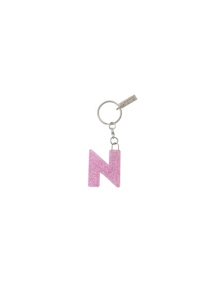 Llavero De Goma Abc Color Morado