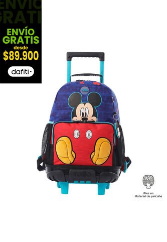 Morral Con Ruedas Niño Mickey Mediano Azul Totto