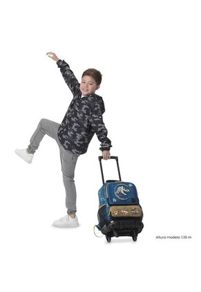 Maleta Para Niño Con Ruedas Jurassic World Territory Mediano Azul