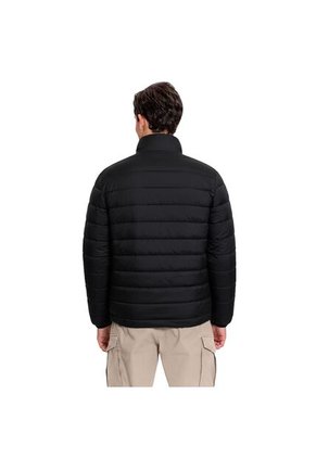 Chaqueta Acolchada Cuello Alto Coloro Negro Para Hombre