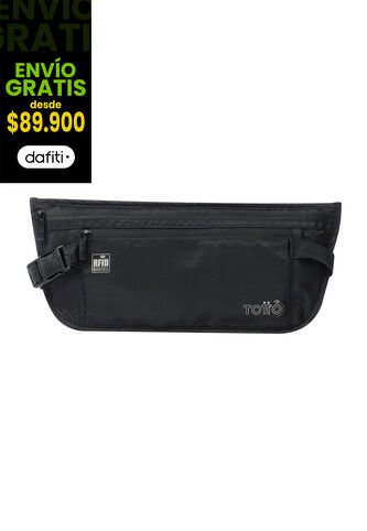 Canguro Invisible De Viaje Security Con RFID Blocker Negro Totto