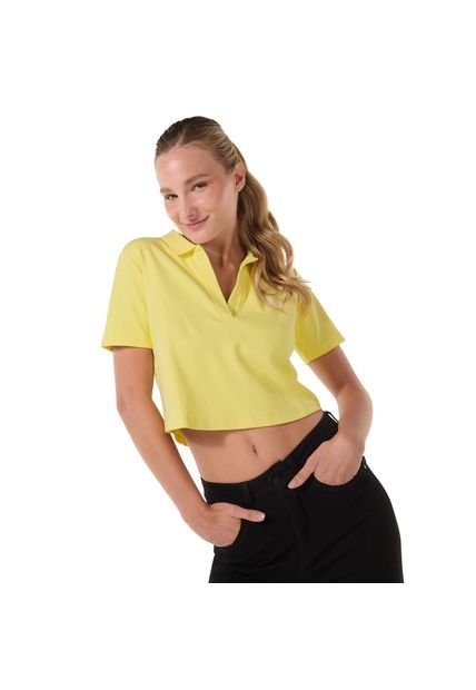 Camisa Polo Saba Para Mujer Amarilla