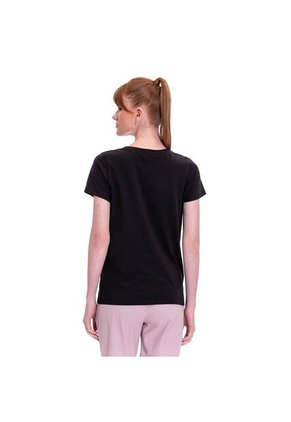 Camiseta Estampada Para Mujer Dusti Manga Corta Negra