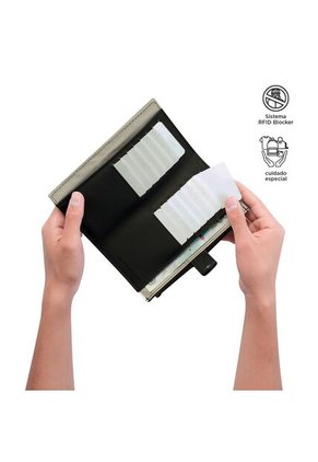 Billetera Dull L Con RFID Blocker Negra