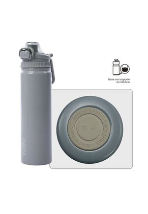 Termo Botella Térmica Botilito 750ml Agua Acero Gris Pack X3