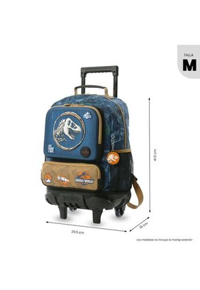 Maleta Para Niño Con Ruedas Jurassic World Territory Mediano Azul