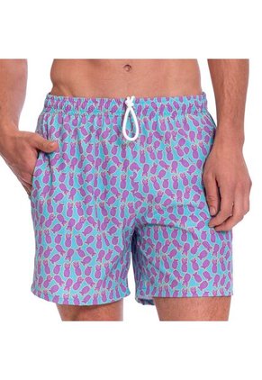 Pantaloneta Estampada Para Hombre Lown Azul