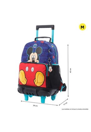 Morral Con Ruedas Niño Mickey Mediano Azul