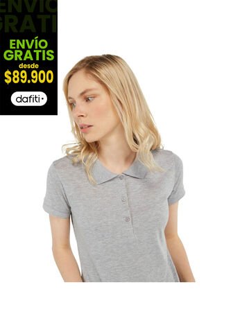Camisa Polo Chechi Gris Mujer Totto