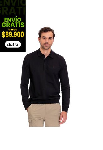 Camisa Polo Para Hombre Ml Burle Negra Totto