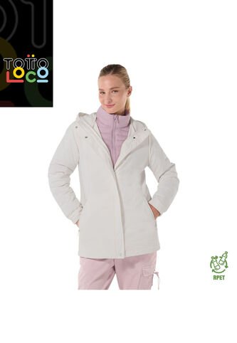 Chaqueta Acolchada Para Mujer Nissi 3 En 1 Blanca Totto