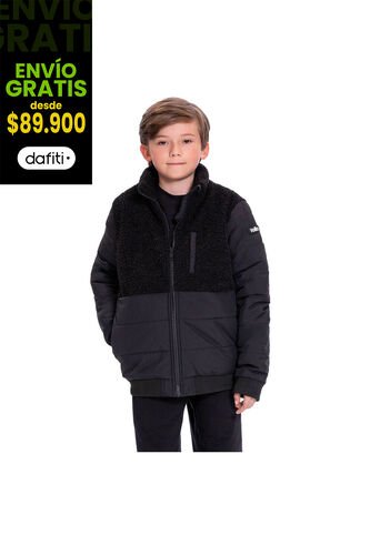 Chaqueta Para Niño Andy Acolchada Color Negra Totto