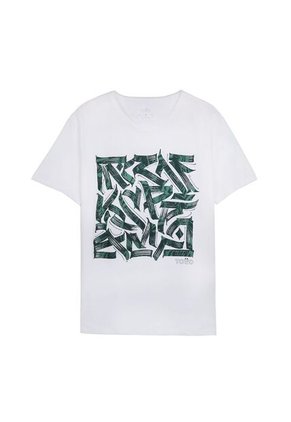 Camiseta Estampada Para Hombre Atena Blanca