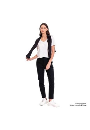 Camiseta Para Mujer Unicolor Viny Manga Corta Blanca