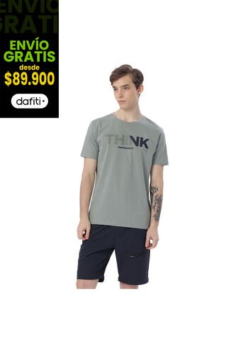 Camiseta Estampada Para Hombre Primen Verde Totto