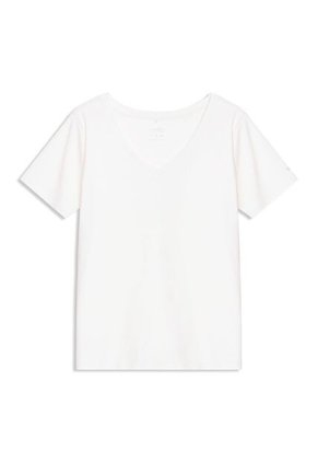 Camiseta Para Mujer Unicolor Viny Manga Corta Blanca