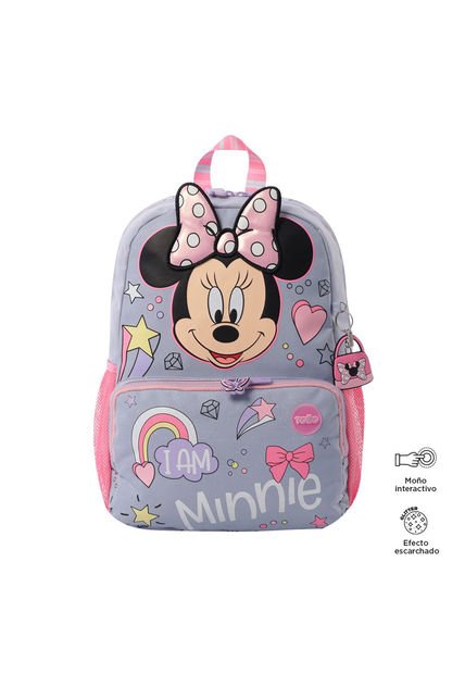 Morral Para Niña Minnie Mediano Gris
