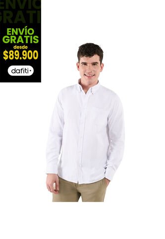 Camisa Para Hombre Ml Porter Solid Blanca Totto