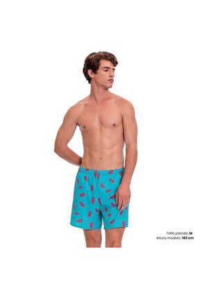 Pantaloneta Estampada Para Hombre Lown Verde
