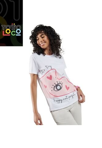 Camiseta Para Mujer Thinky Blanca Totto