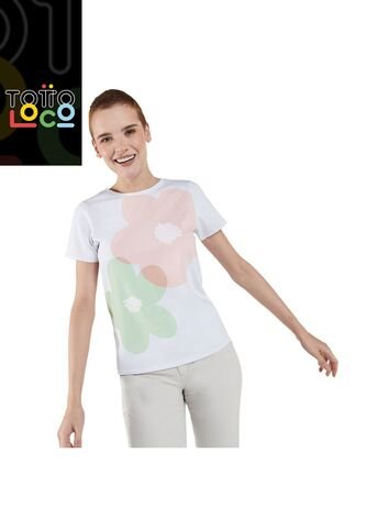 Camiseta Para Mujer Prime Blanca Totto