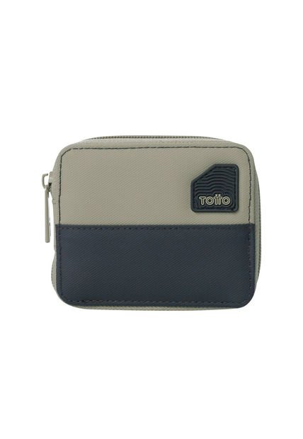 Billetera Contrast Mad Con RFID Blocker Beige/Azul