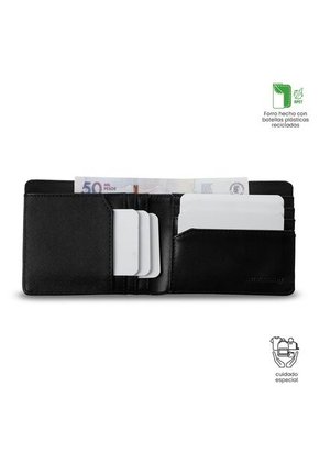 Billetera Hombre Saffiano Con RFID Blocker Negra