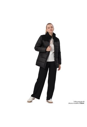 Chaqueta Acolchada Para Mujer Black Negra