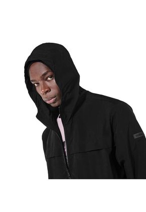 Chaqueta Rompevientos Para Hombre Ice Solid Negra