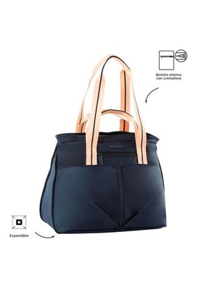 Bolso Shopping Para Mujer Cresa Azul