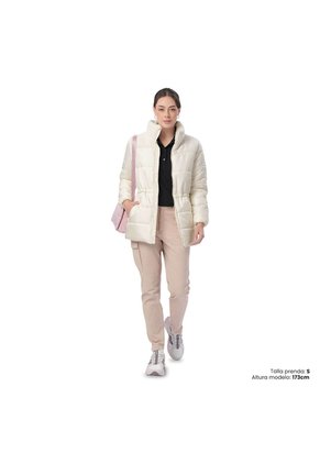 Chaqueta Acolchada Para Mujer Black Blanca